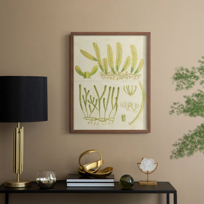 Reproduction encadrée de V Vintage Sea Grass - bois massif