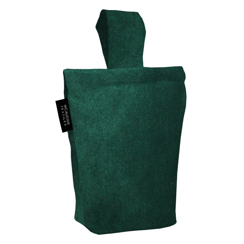 Matt Fabric Floor Stop, Velvet, Dark Green