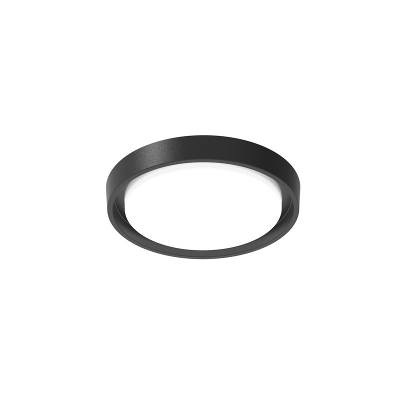 Plafonnier encastré d'extérieur à DEL noir Elle, H 2,1 po x l 10,7 po x P 10,7 po