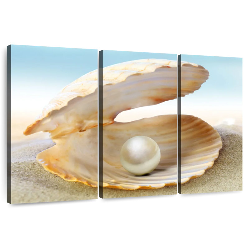 Pearl In Clam Shell, 28" H x 45" W