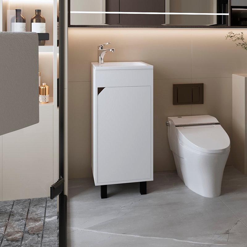Meuble-lavabo en quartzite, Blanc