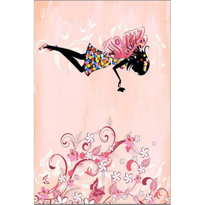 Tapis en coton rose / crème Gaiser