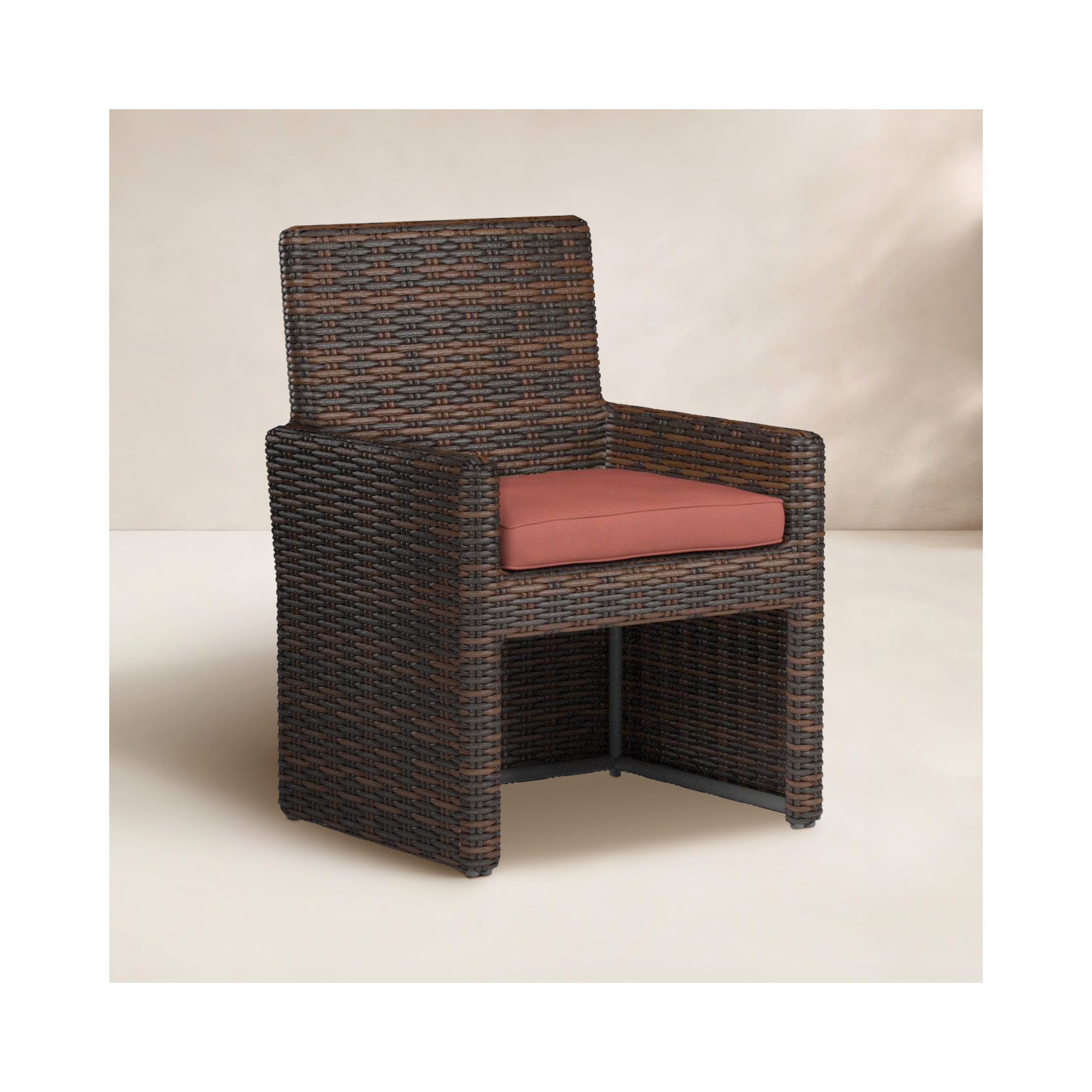 Naomie Patio Dining Chair with Sunbrella® Cushion, Canvas Henna Sunbrella® Canvas
