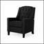 Chaise classique en tissu gris foncé avec accoudoirs rivetés élégants et pieds en bois de bouleau durable pour un confort moderne-1423025809