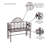 43.5 " W Metal Outdoor Garden Bench
