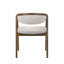 Chaise d'appoint en chenille et noyer Delina