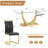 Modern Glam 63" Tempered Glass Dining Set with U-Base and Cantilever Chairs-1889446046-1889446045
