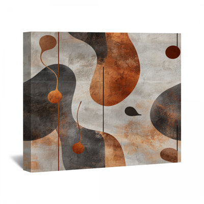 Toile organique avec lignes abstraites - Décoration murale abstraite
