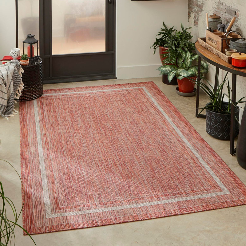 Breakwater Bay Reyhan Rust Red Indoor/Outdoor Rug & Reviews | Wayfair