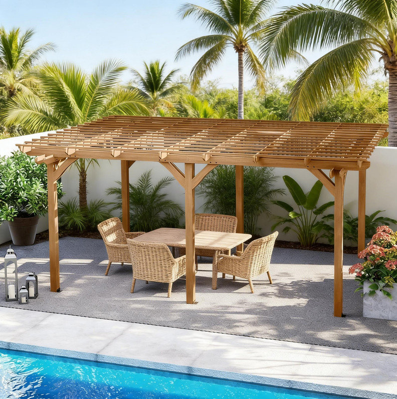 Wooden Gazebo,Outdoor Pergola Grape Trellis