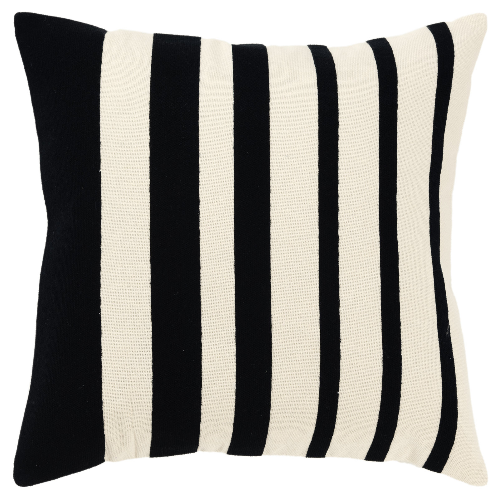 Karka Embroidered Throw Pillow, Black/Natural