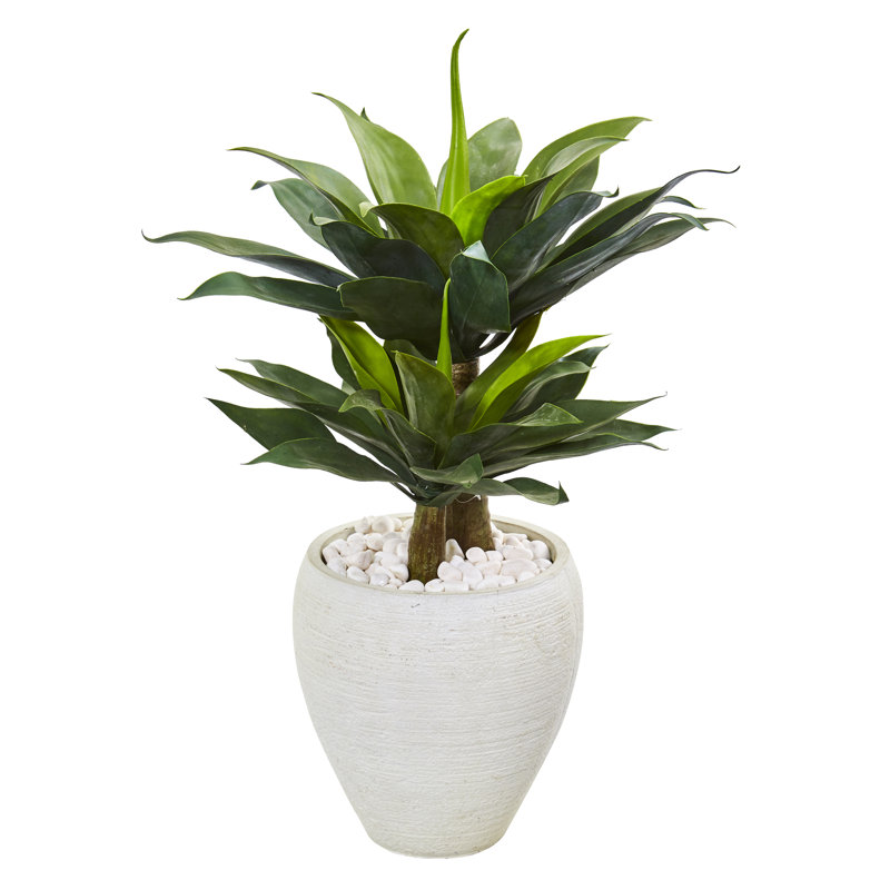 Agave artificielle en pot de fleurs 21 po