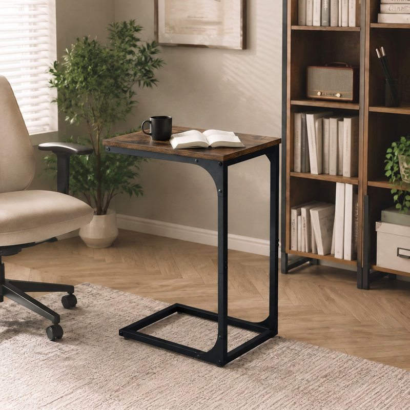 Mitul C-Shaped End Tables, Rustic Brown