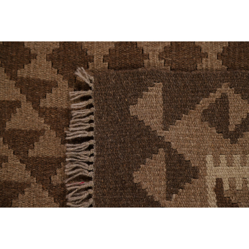 Tapis tribal brun Kilim 5 x 6