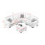 Canapé modulaire en velours côtelé 6 pièces-95763742