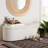Polyester Blend Upholstered Storage Bench