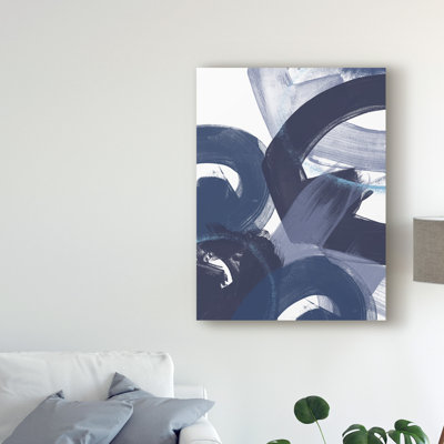 « blue on blue ii », reproduction de peinture à l’acrylique sur toile tendue