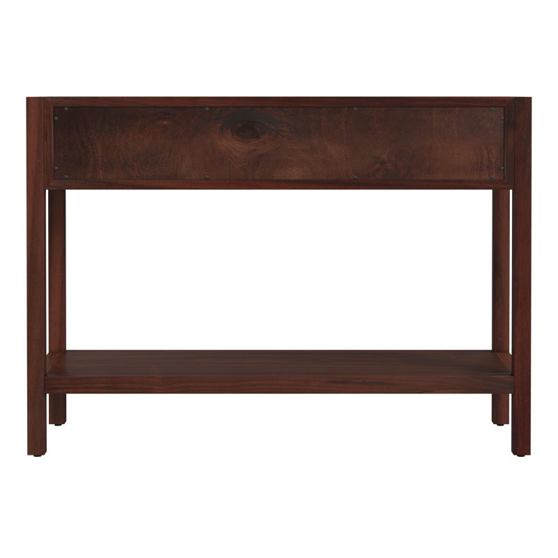 Lark 44" Wood Console Table, Walnut Brown