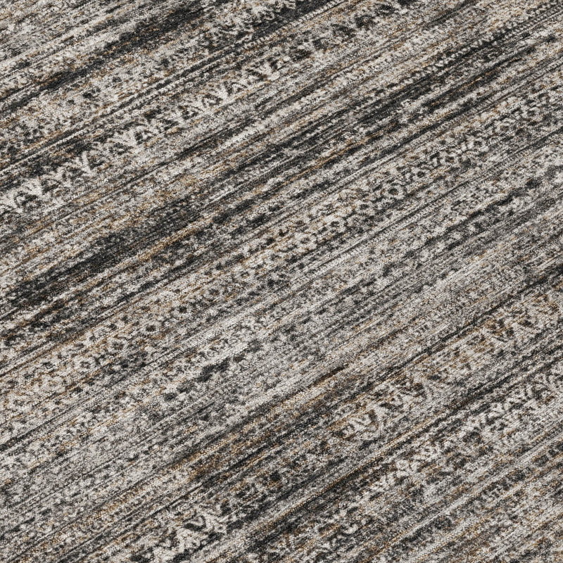 Machine Washable Indoor/Outdoor Xhevrie Taupe Rug, Rectangle 2'6" x 3'10"