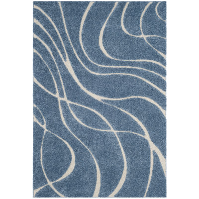 Tanysha Geometric Shaggy Area Rug