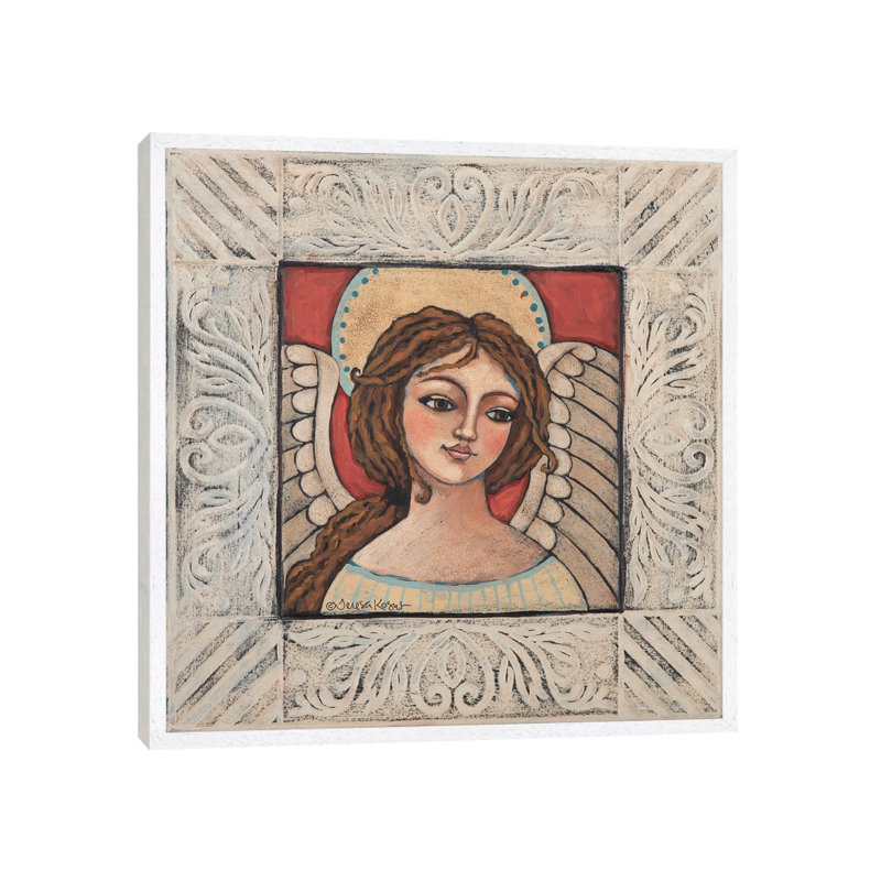 Sierra by Teresa Kogut - Painting on Canvas, White Framed, 45.72 cm H x 45.72 cm W