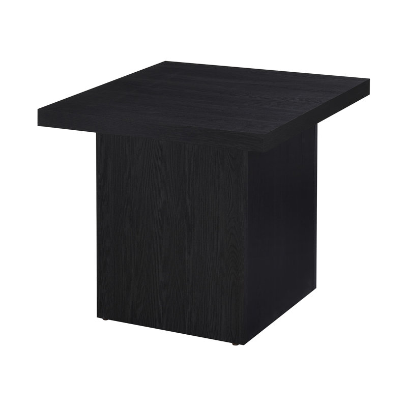 23.9" W Contemporary End Table, Black