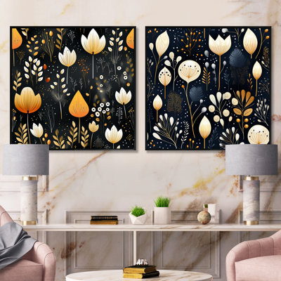 Walpole - Ensemble de 2 collages carrés botaniques abstraits