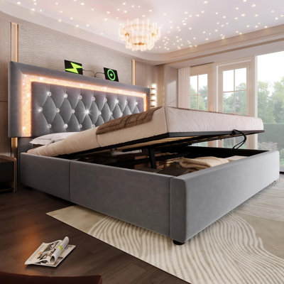 Upholstered Ottoman Storage Bed