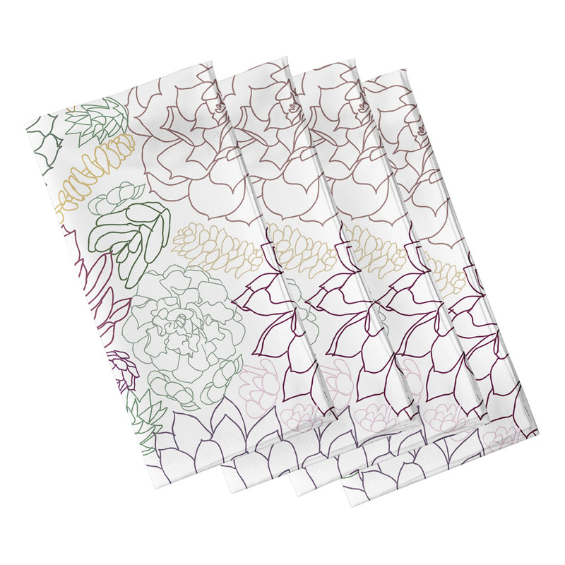 Ensemble de serviettes 4 pièces Gorrell, Mauve
