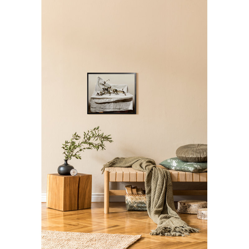 January Island (White) Print by Sarah Bird, Black