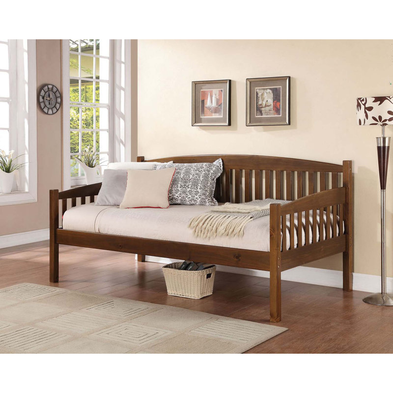Twin Daybed,Guest Bed,Bed Frame, Brown
