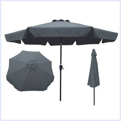 Parasol de marché avec manivelle 120 po Silina