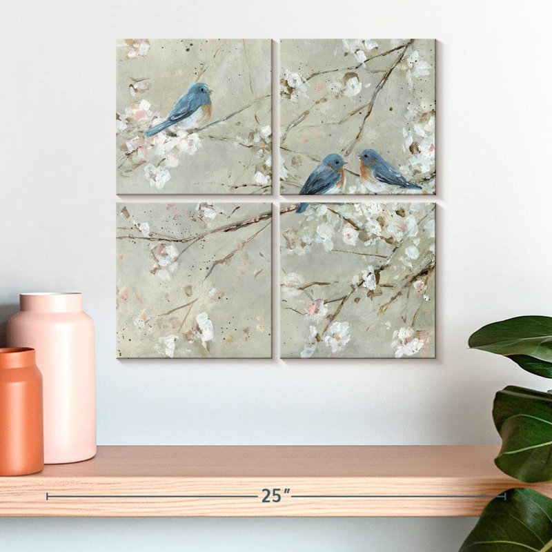 Mélodie de l'oiseau bleu Brampt, H 18 po x l 18 po