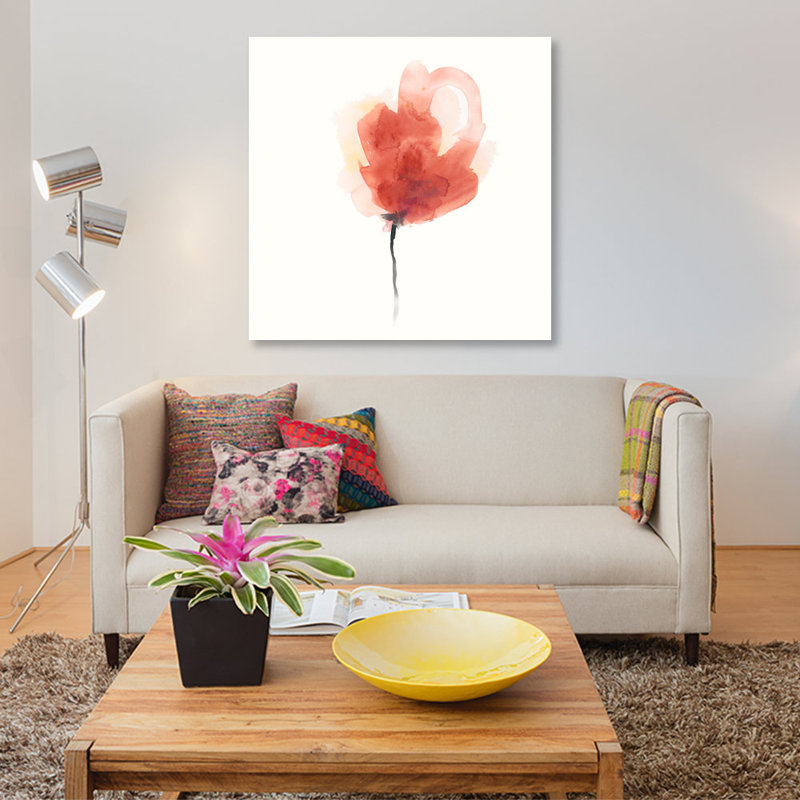 « expressif fleuris iii », impression sur toile, H 12 po x l 12 po x P 1,5 po, Pas de tapis, Toile tendue