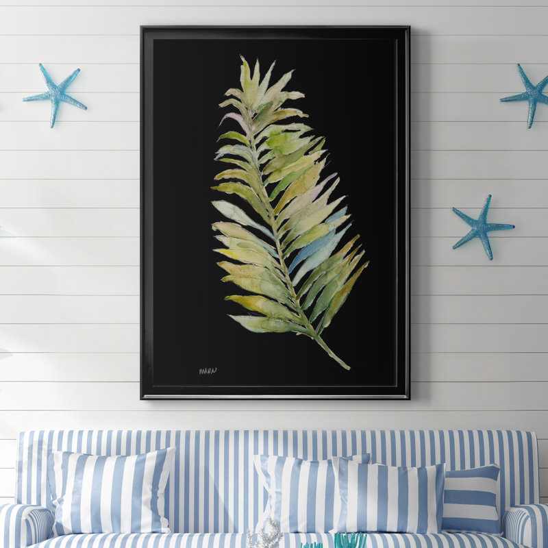 Fronde I - impression sur Cavas, Toile avec cadre noir, H 26,5 po x l 36,5 po x P 1,5 po