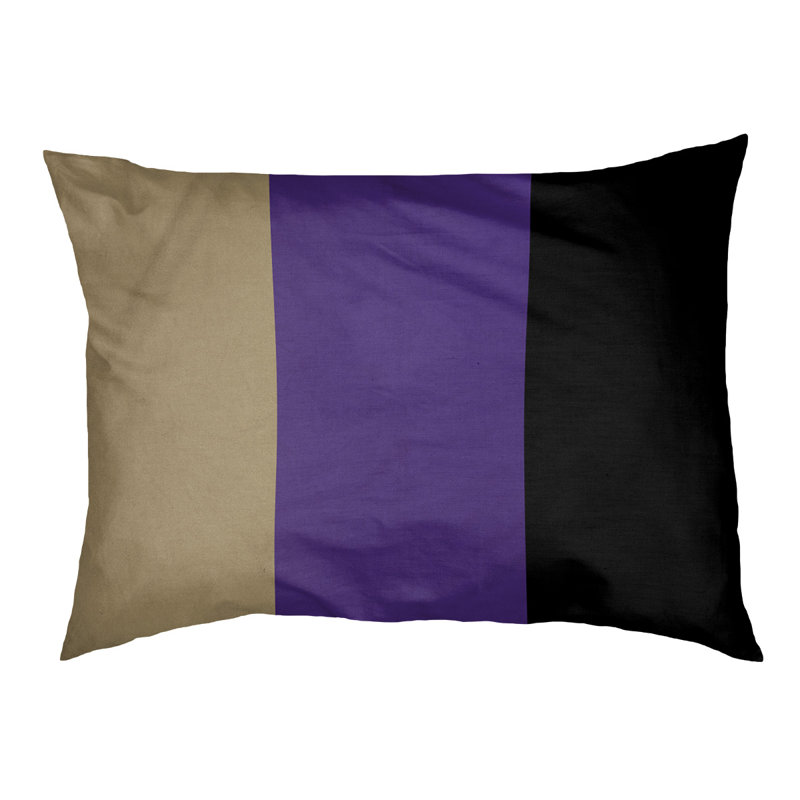Coussin de lit pour chien Cincinnati, Grand (l 40 po x P 30 po x H 6,5 po), Or / Mauve / Noir