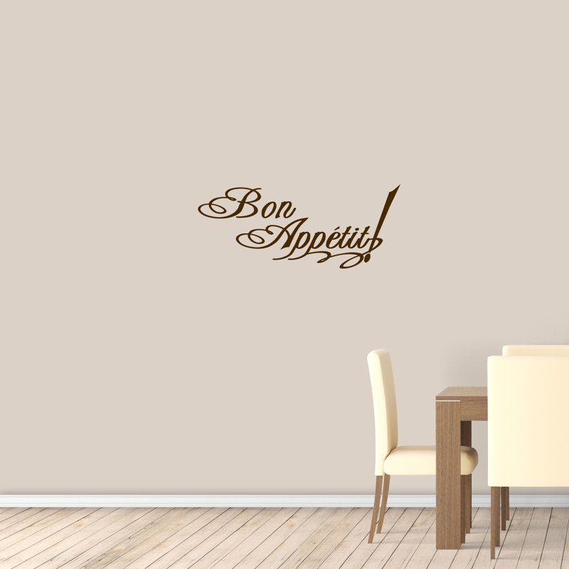Décalcomanie murale bon appetit, Brun chocolat, Oui