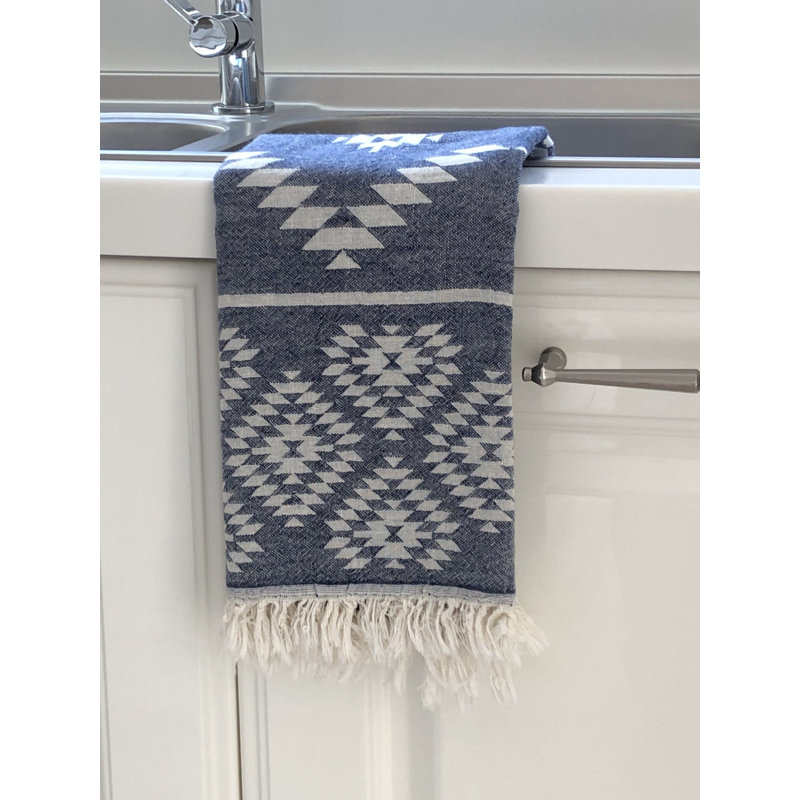 Ensemble de serviettes en coton turc 2 pièces Malden, Bleu marine