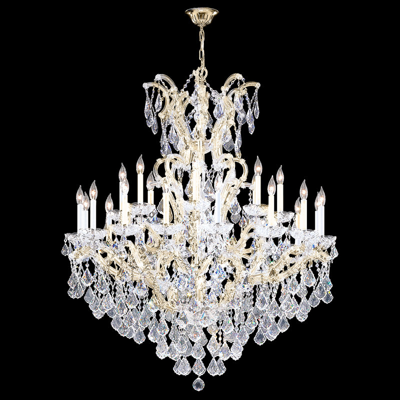 Maria Theresa Grand 25 - Light Chandelier, Chinese (K9), Clear, Gold Lustre