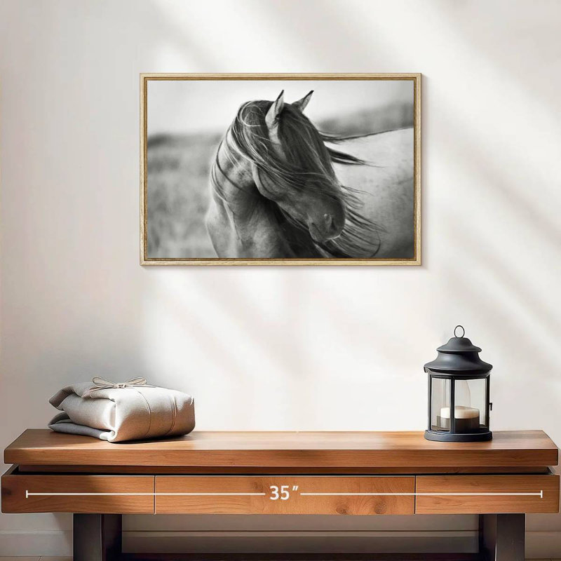Fierce Grace, Cadre flottant en bois naturel, 19 po x 13 po