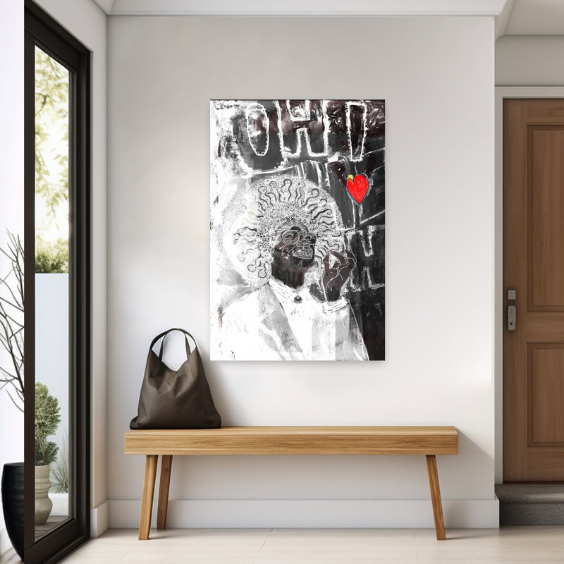 Art contemporain rétro, art mural rétro, H 60 po x l 40 po