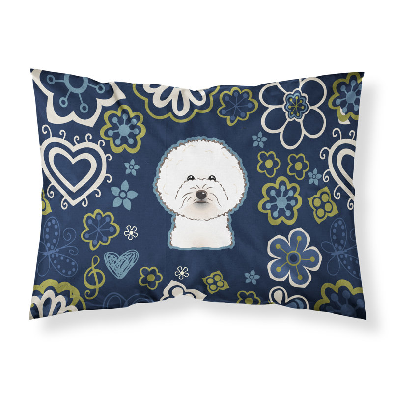 Flowers Microfiber Floral, Bichon Frise