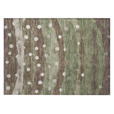 Machine Washable Indoor/Outdoor Chantille ACN2696 Stripes Rug
