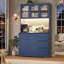 Garde-manger 70,9 po avec lumières DEL et station de charge, tablette à micro-ondes Satavia-587336468
