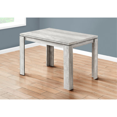 48" Rectangular Grey Dining Table, Modern Design, Thick Legs, Seats 4, Fits For Kitchen