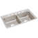 Lustertone 33" L x 19.5" W Double Basin Drop-In Kitchen Sink