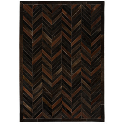 Apollo Cowhide Chevron Area Rug