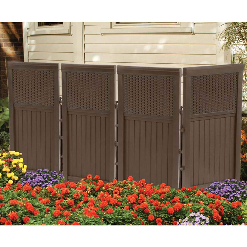 Reversible Panel 7 Star Marketplace US 4 Freestanding Wicker Resin Reversible Panel ...