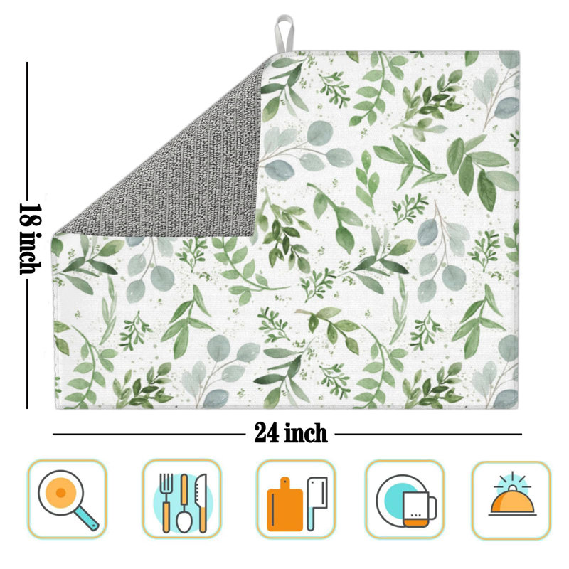 Tapis de séchage pour sauge à vaisselle Sage Green
