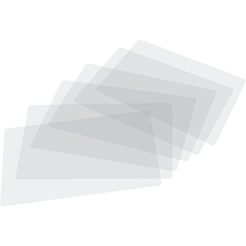 Ensemble de 16 napperons en plastique transparent protecteur de table en vinyle pour salle à manger, cuisine, bureau, peinture, table, napperons transparents et essuyables 17,5 x 12